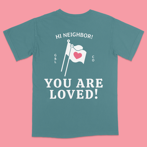You Are Loved! Emerald Vintage Washed Tee